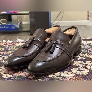Tom Ford Tassels Brown Leather Men’s Slip on Dress Loafers Size 9T